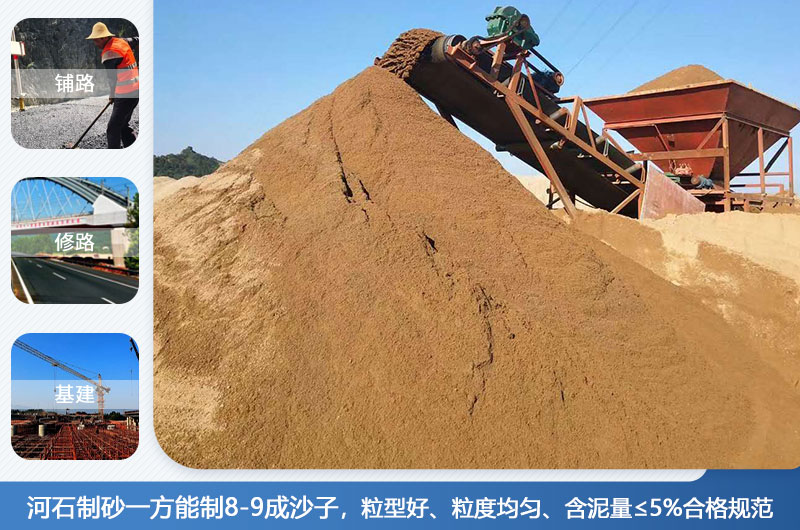河石制砂一方能制幾成？河石制砂機設備有哪些？