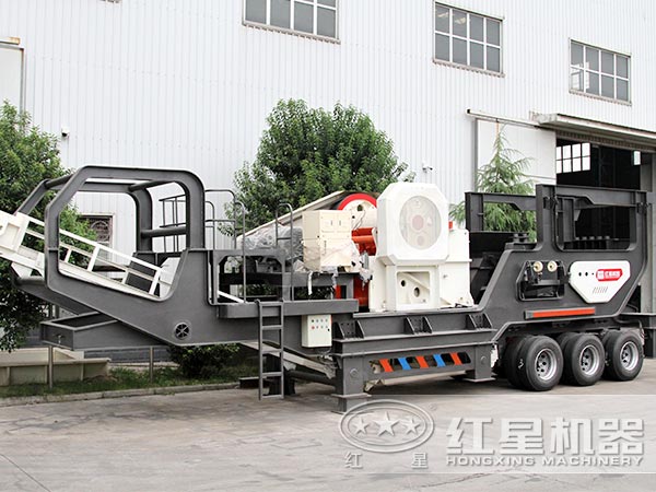 輪胎式移動破碎站-車載行走，隨用隨走，方便更快捷